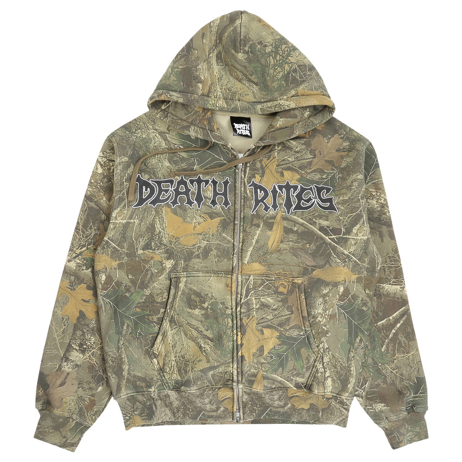 Script Zip Hooded Sweater - Tree Camo