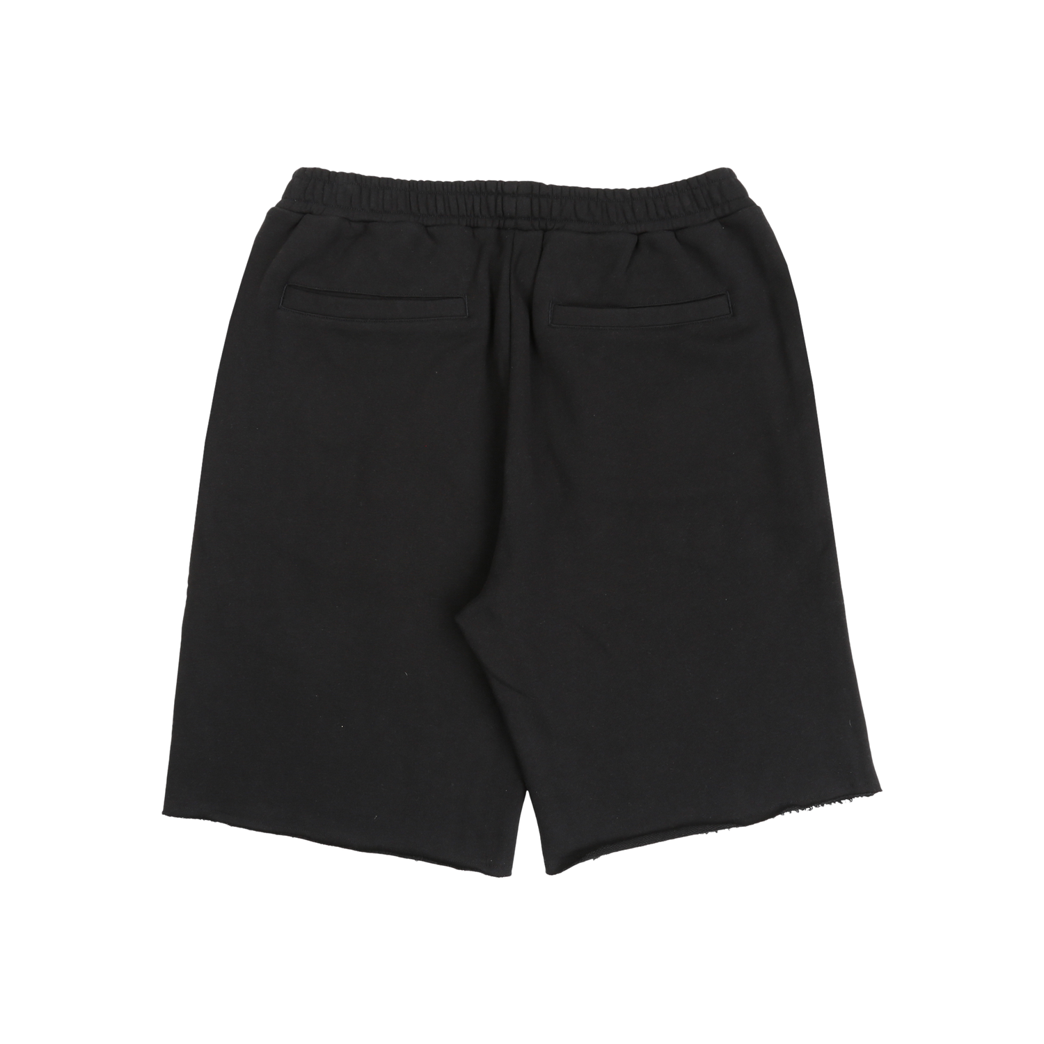Script Cut-Off Sweat Shorts - Black